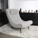 Ver imagem 2 de Kit 02 Poltronas Sher Suede Cinza Pés Palito de Ferro - D’Rossi