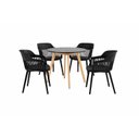 Ver imagem 2 de Conjunto de Jantar Mesa Leda 90cm + 4 Cadeiras Marcela, Moderna e Confortavel - Preta
