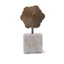 Ver imagem 1 de Escultura Flor Bronze com Base de Mármore 14x24x8 Cm