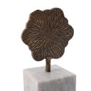 Ver imagem 3 de Escultura Flor Bronze com Base de Mármore 14x24x8 Cm