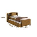 Ver imagem 4 de Cama para Solteiro Milênio com Box 2 Gavetas Plus 100 Mdf