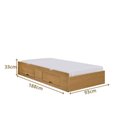 Ver imagem 5 de Cama para Solteiro Milênio com Box 2 Gavetas Plus 100 Mdf