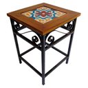 Ver imagem 6 de Kit 2 Bancos de Ferro e Madeira Rústico com Ladrilho A1