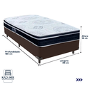Ver imagem 3 de Cama Box e Colchão Orthosono D33 com Pillow Top Solteiro Anjos: Marrom
