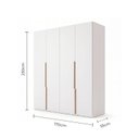 Ver imagem 3 de Guarda-Roupa 4 Portas e 3 Gavetas Breeze