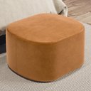 Ver imagem 2 de Puff Decorativo Orgânico para Living Quarto 70cm Doha W01 Couríssimo Canela - Lyam Decor