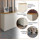 Ver imagem 2 de Conjunto de Escritório Office 2 Peças Mesa e Balcão Buffet Oslo