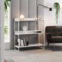 Ver imagem 1 de Buffet Aparador Industrial 3 Prateleiras Córdoba 95cm Branco Marrom