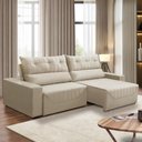 Ver imagem 1 de Sofá Retrátil e Reclinável 5 Lugares 300cm Veludo Antonella Adonai Estofados