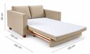 Ver imagem 3 de Sofá Cama Casal 150 cm Veludo Fusion Yescasa