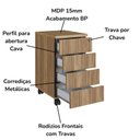 Ver imagem 5 de Mesa e Gaveteiro Office 160 Cm 25909 Nogal Sevilha Branco Artesano