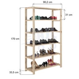 arara para organizaçao armario multiuso estilo Rústico AJB STORE - 4