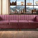 Ver imagem 1 de Sofá 4 Lugares Decoração Retrô Clássico Realeza Chesterfield