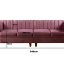 Ver imagem 3 de Sofá 4 Lugares Decoração Retrô Clássico Realeza Chesterfield Roxo