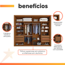 Ver imagem 5 de Guarda Roupas Casal 2 Portas de Correr 6 Gavetas Imperador Zanzini