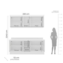 Cozinha Completa 4 Peças 224,5cm X 200cm Amara - 3