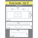 Ver imagem 2 de Tampo Para Pia De Cozinha Rorato 1,50X0,50 Granitada