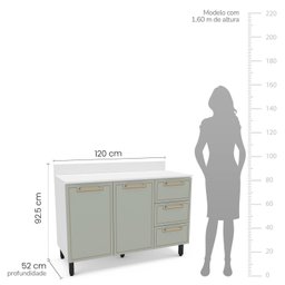 Cozinha Completa 4 Peças 224,5cm X 200cm Amara - 7