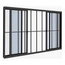 Ver imagem 1 de Vitro 4 Folhas 1.00x1.00 Com Grade Preta Linha 18 Modular - Preto