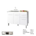 Ver imagem 5 de Balcão para Cozinha sem Tampo 120 cm Anita: Branco