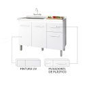 Ver imagem 4 de Balcão para Cozinha sem Tampo 120 cm Anita: Branco