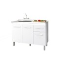 Ver imagem 2 de Balcão para Cozinha sem Tampo 120 cm Anita: Branco