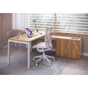 Ver imagem 2 de Conjunto Mesa Escritório 160cm C/ Balcão Nogal/branco