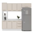 Ver imagem 2 de Cozinha Completa 4 Peças 224,5cm x 240cm Amara Bege/Branco/Creme