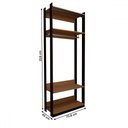 Ver imagem 4 de Closet Industrial Marseille 2 Prateleiras 1 Cabideiro Black/brise - Panorama Móveis