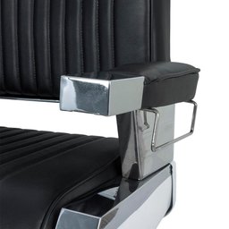 Cadeira Hidráulica Reclinável Barbeiro Salão Pelegrin PEL-0833 Preto - 7