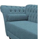 Ver imagem 4 de Recamier Decorativo Divã Styllus Lado Direito Linho Azul