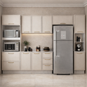 Ver imagem 1 de Cozinha Completa 5 Peças 224,5CMX310CM Amara Bege/Branco/Creme