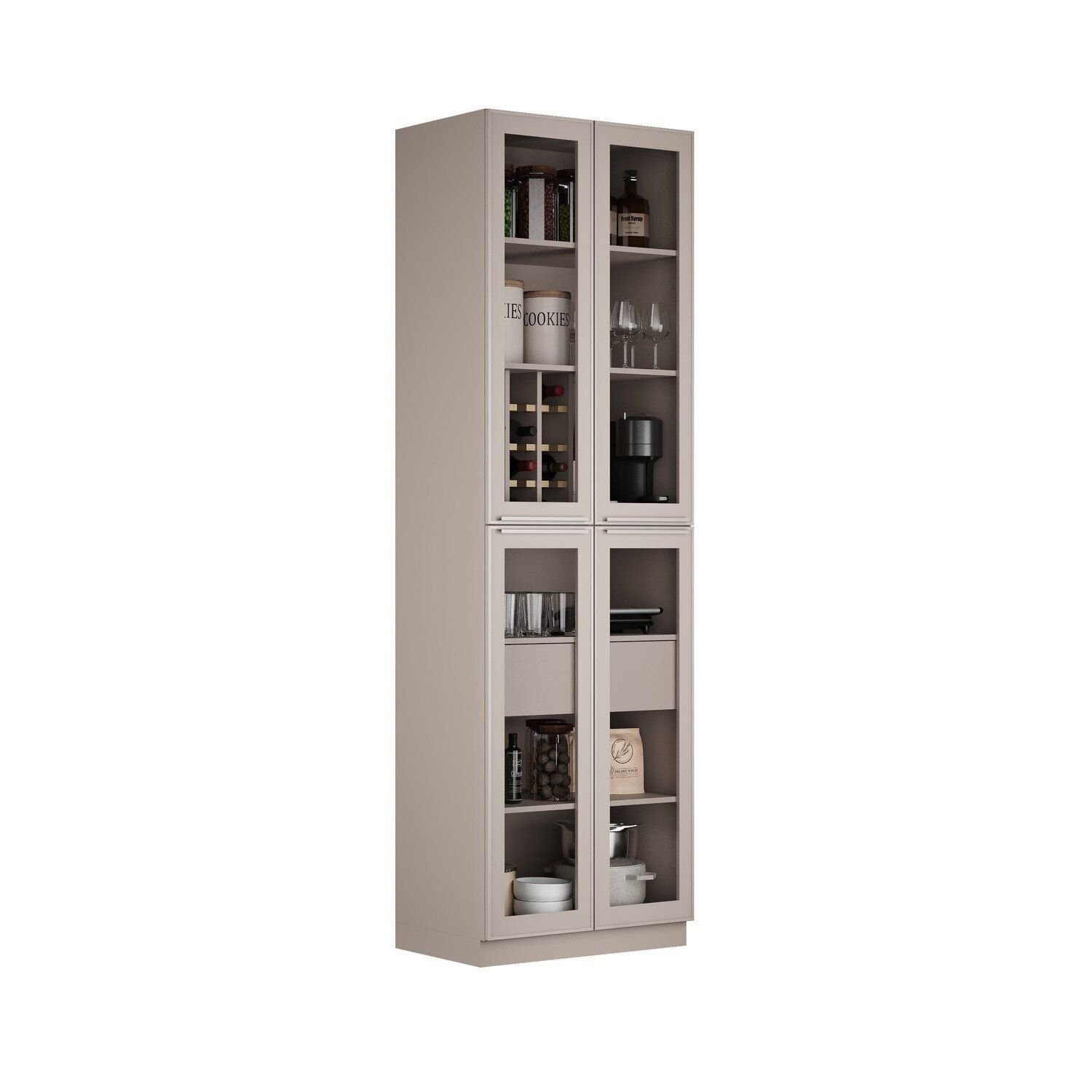 Cozinha Modulada com Cristaleira 6 Peças Essence 100% Mdf - 13
