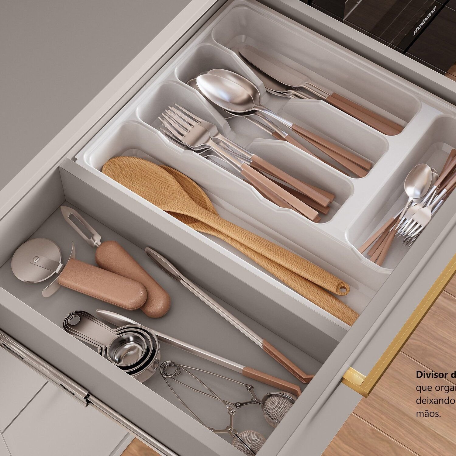 Cozinha Modulada com Cristaleira 6 Peças Essence 100% Mdf - 8