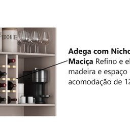 Cozinha Modulada com Cristaleira 6 Peças Essence 100% Mdf - 7