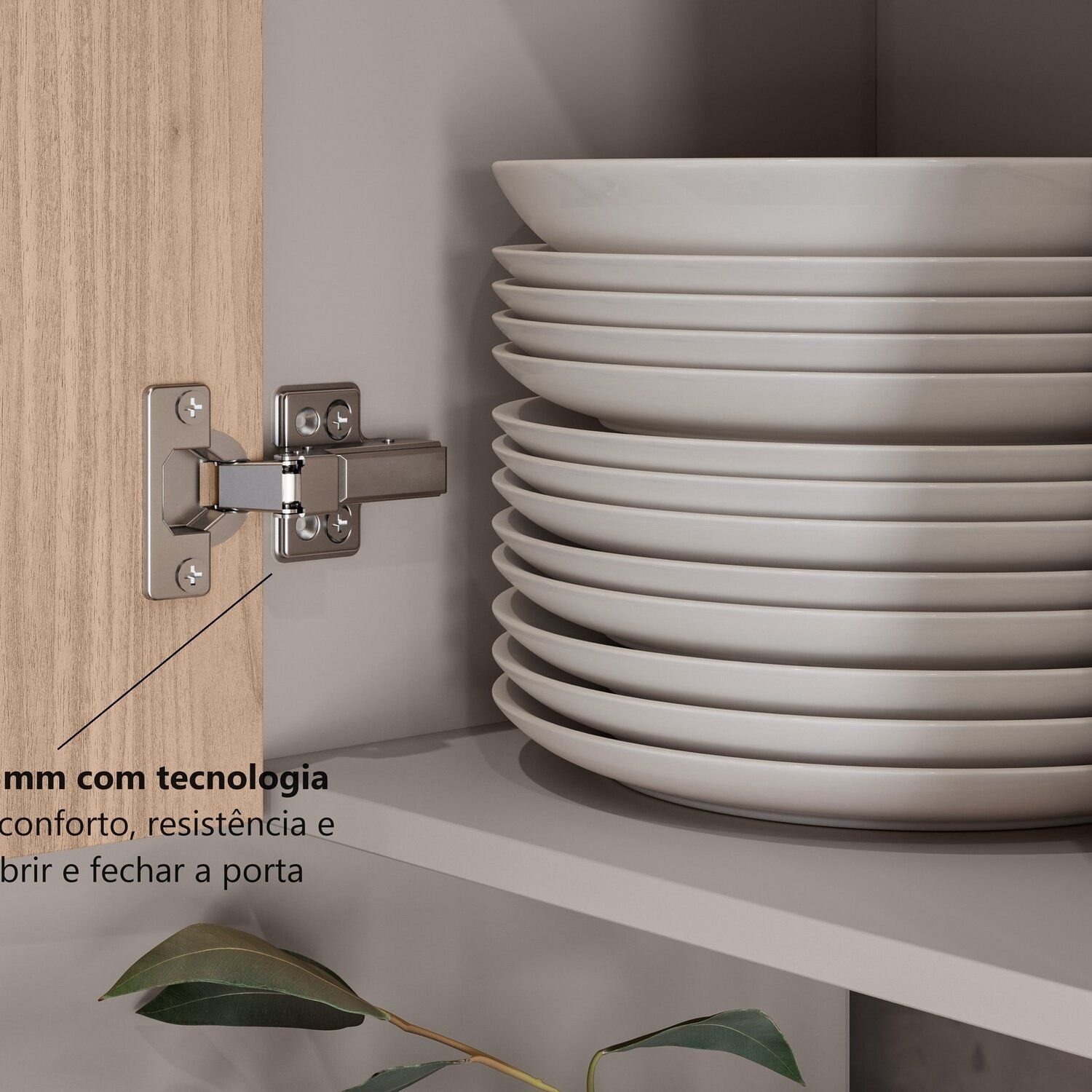 Cozinha Modulada com Cristaleira 6 Peças Essence 100% Mdf - 6