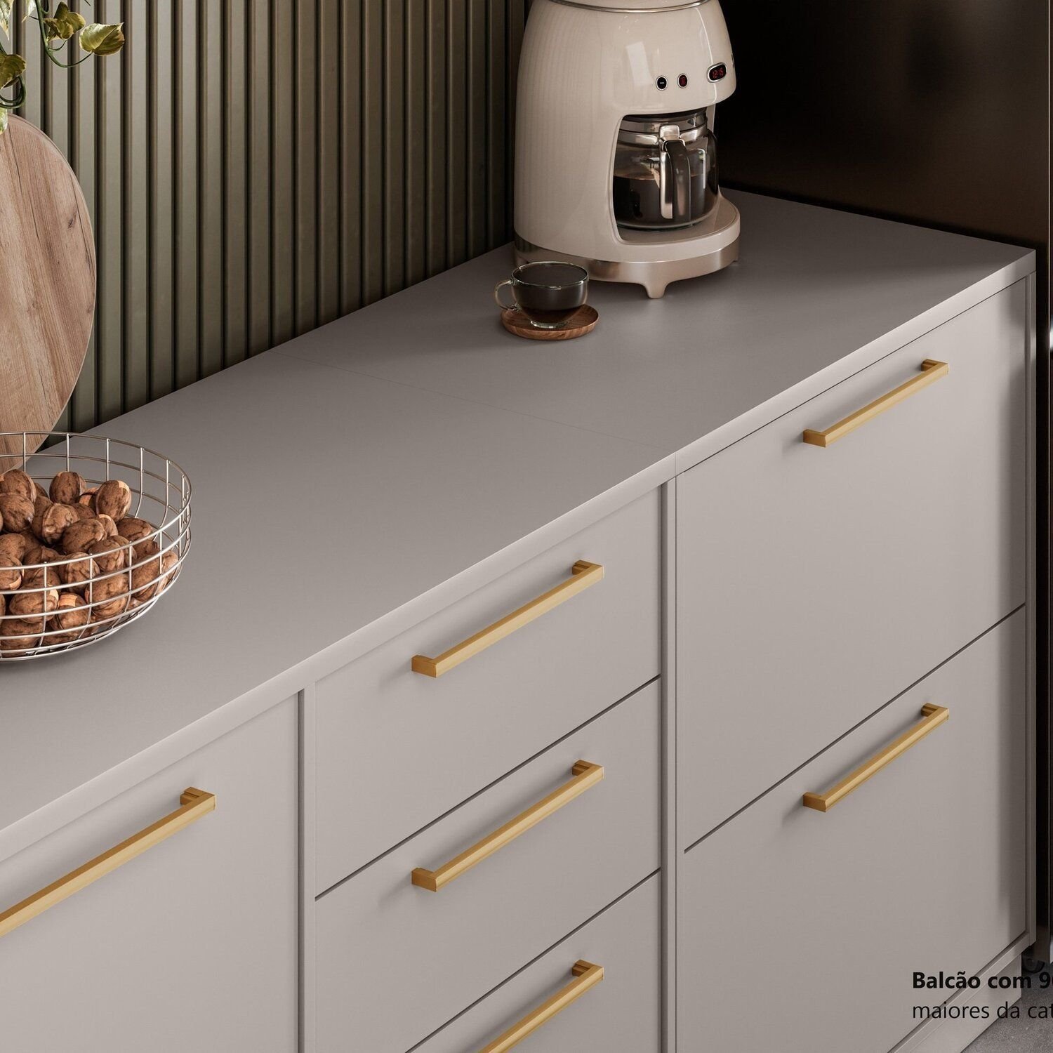 Cozinha Modulada com Cristaleira 6 Peças Essence 100% Mdf - 11