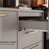 Cozinha Modulada 6 Peças 12 Portas 5 Gavetas Com Cristaleira MDF Rodapé em PVC Essence Itatiaia - 11