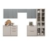 Cozinha Modulada 6 Peças 12 Portas 5 Gavetas Com Cristaleira MDF Rodapé em PVC Essence Itatiaia - 3