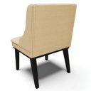Ver imagem 7 de Kit 8 Cadeiras Estofadas para Sala de Jantar Base Fixa de Madeira Preto Lia Veludo Luxo Off White -