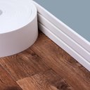 Ver imagem 3 de Rodapé Eva Flexível Autoadesivo 10cm x 1cm 18 Metros Siena Branco Molduraflex