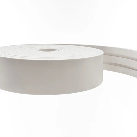Rodapé Eva Flexível Autoadesivo 10cm x 1cm 18 Metros Siena Branco Molduraflex