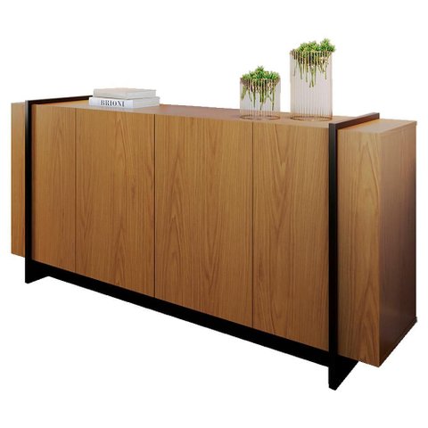 Balcao Buffet 160 Cm Copacabana Preto Freijo Colibri