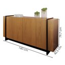 Ver imagem 3 de Balcao Buffet 160 Cm Copacabana Preto Freijo Colibri
