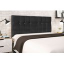 Ver imagem 2 de Cabeceira Opala Preto Estofada para Cama Box Solteiro 94cm Quarto Luxo Jbe Móveis
