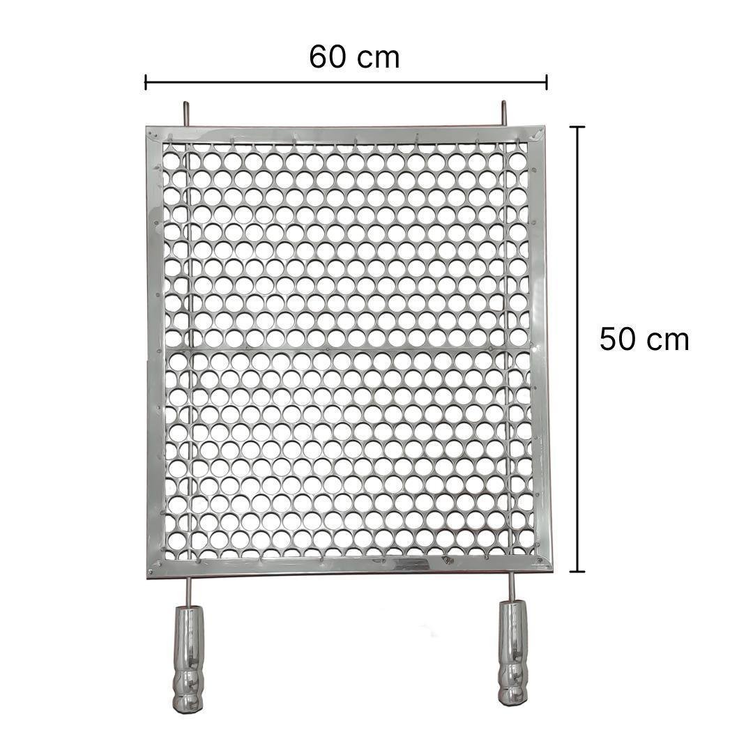 Grelha Moeda Reforçada Inox Churrasco Alvenaria 60x50 - 2