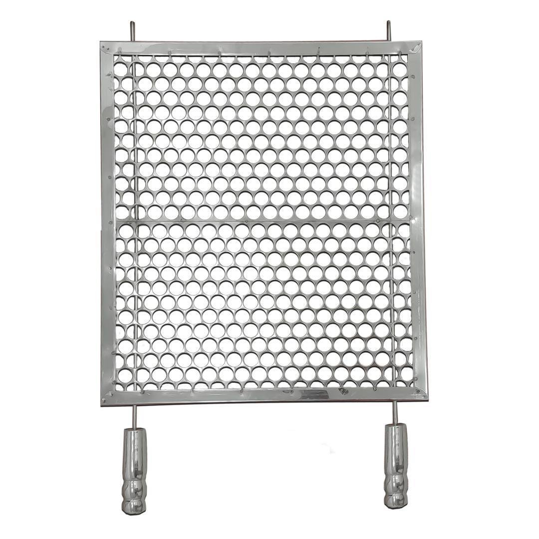 Grelha Moeda Reforçada Inox Churrasco Alvenaria 60x50 - 1
