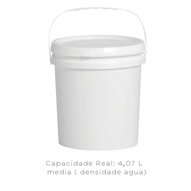 Balde Alça Plastica Palmas 3.6 Litros 05 Peças - 5