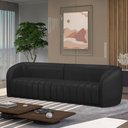 Ver imagem 1 de Sofá Decorativo Sala de Estar 292cm Adam 4 Lugares PU Preto G45 - Gran Belo Sofá Adam