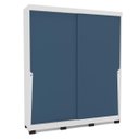 Ver imagem 2 de Roupeiro Porto 2 Portas de Correr 2 Gavetas 177x213cm Branco/Azul 240826